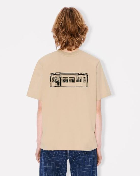 25FW 겐조 반팔 티셔츠 FF62TS5534SG 11 Beige - KENZO