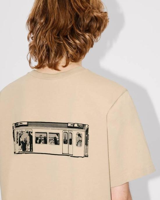 25FW 겐조 반팔 티셔츠 FF62TS5534SG 11 Beige - KENZO