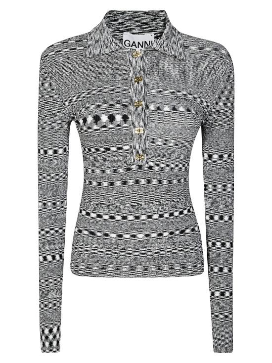 25FW 가니 폴로 티셔츠 K2606 099 NERO