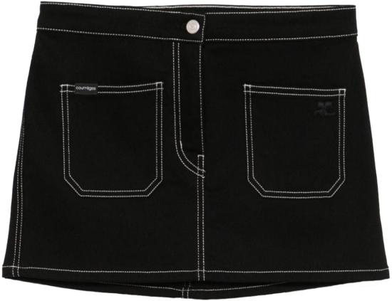  쿠레쥬 숏 스커트 324DJU191DE0020B044 BLACK