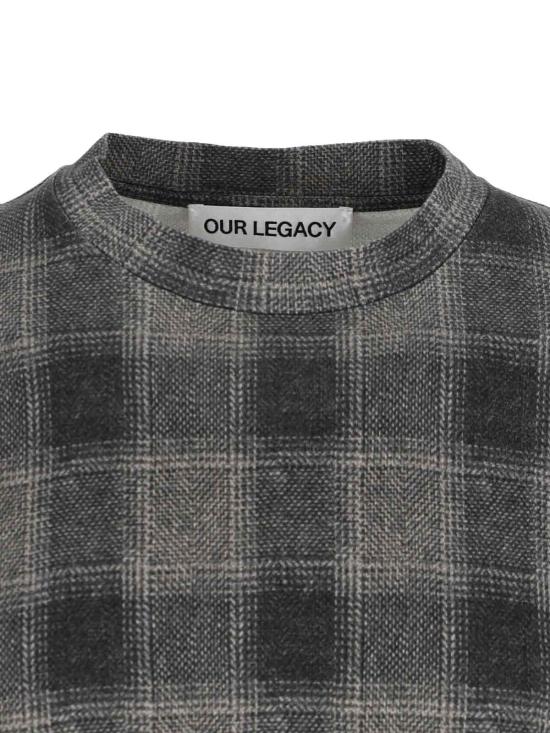 25FW 아워레가시 반팔 티셔츠 M4256BO OAKLAND CHECK LEGACY JERSEY Grey - OUR LEGACY