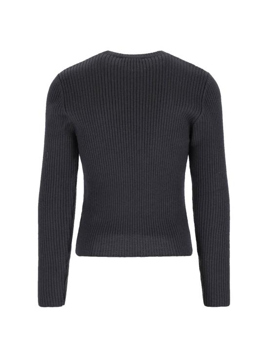 25FW 아워레가시 리브드 크루넥 스웨터 M4253CO OFF BLACK RUSTIC MERINO Black - OUR LEGACY