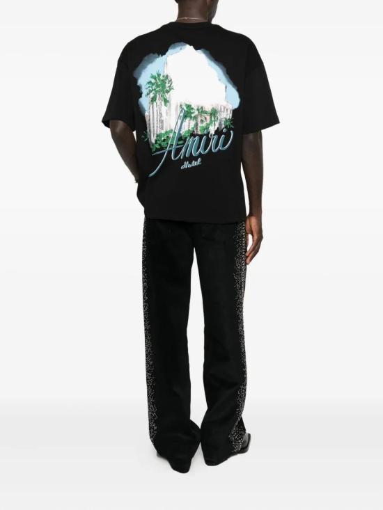 25FW 아미리 반팔 티셔츠 AMJYTE1236 001 BLACK - AMIRI