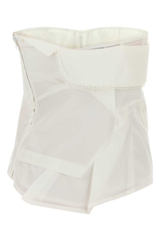 25SS 미우미우 반팔 티셔츠 MT2100SOOO163M F0009 WHITE - MIU MIU