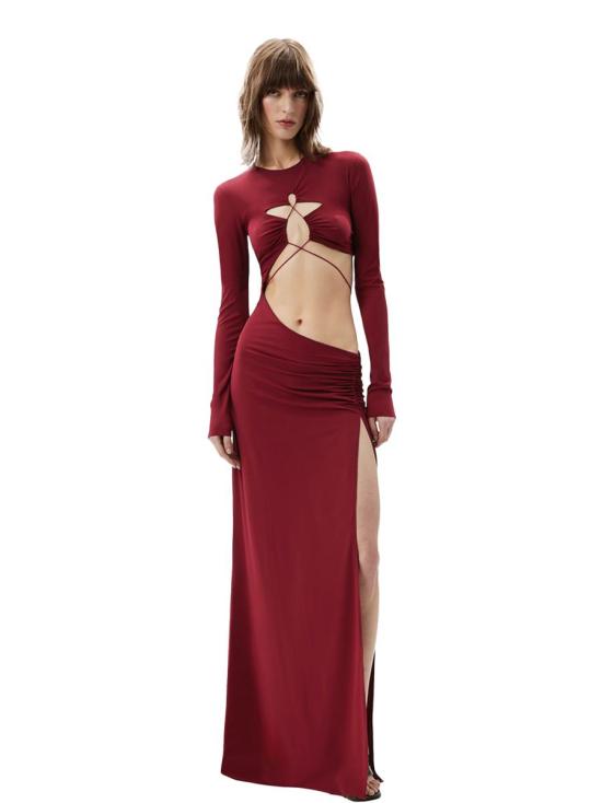 25FW 아마주인 원피스 11MAGUBUBURGUNDY Red - AMAZUIN