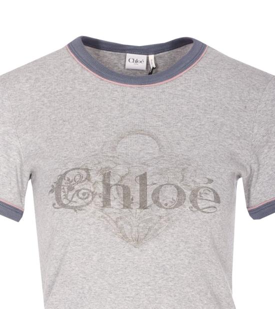 25FW 끌로에 반팔 티셔츠 25WJH0319501B GREY - CHLOE