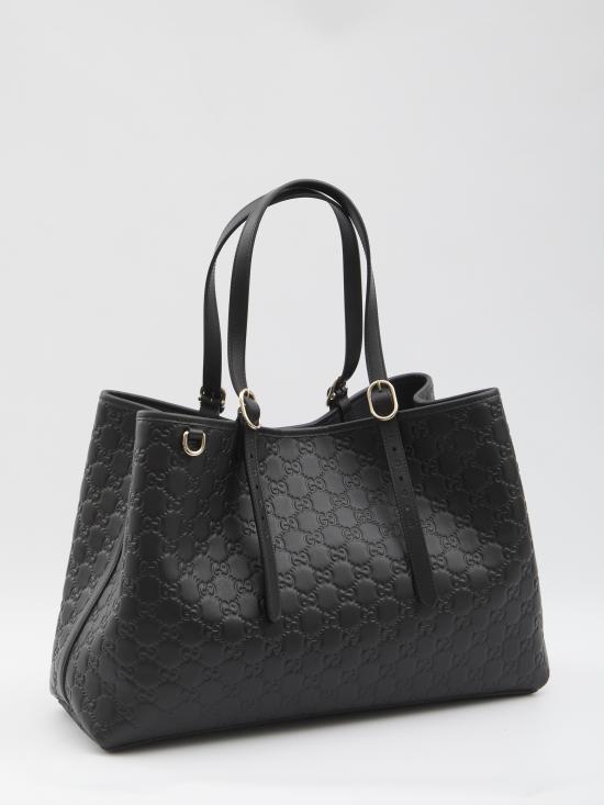 25FW 구찌 GG 엠블럼 라지 토트백 815213AAFDV1000 BLACK DOM - GUCCI