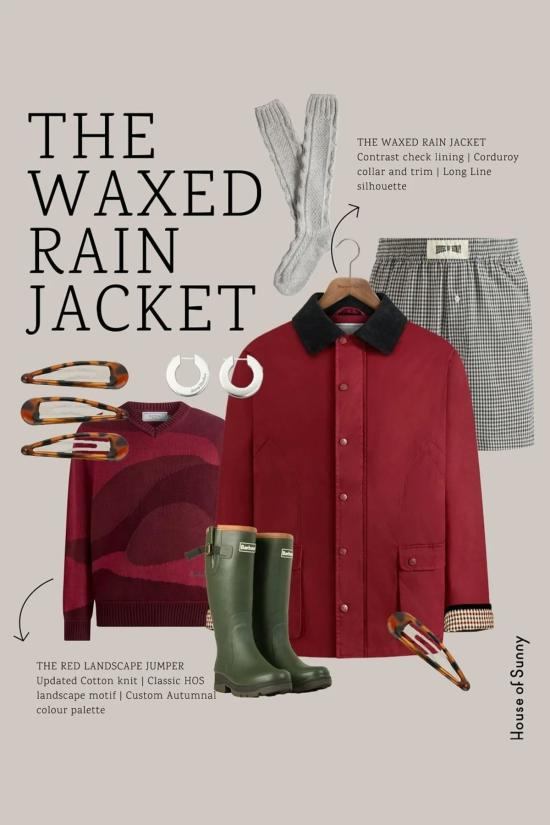  하우스오브써니 자켓 하우스 오브 서니 왁스드 레인 재킷 와인 - HOUSE OF SUNNY