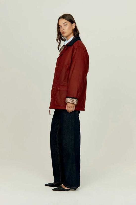  하우스오브써니 자켓 하우스 오브 서니 왁스드 레인 재킷 와인 - HOUSE OF SUNNY