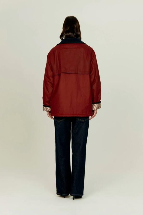  하우스오브써니 자켓 하우스 오브 서니 왁스드 레인 재킷 와인 - HOUSE OF SUNNY