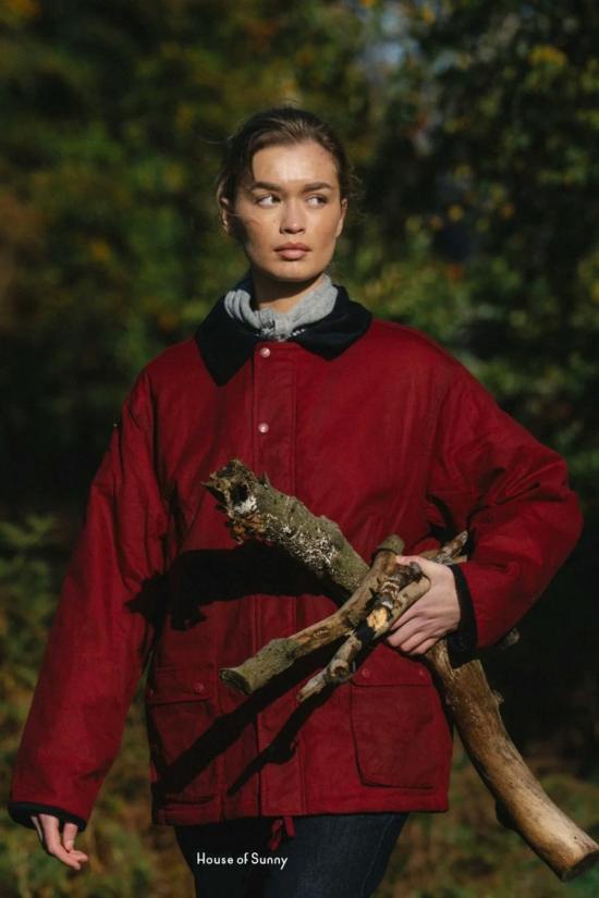  하우스오브써니 자켓 하우스 오브 서니 왁스드 레인 재킷 와인 - HOUSE OF SUNNY