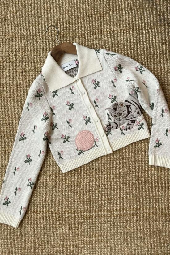  하우스오브써니 가디건 하우스 오브 써니 타임 투 플레이 카디건 밀크 - HOUSE OF SUNNY