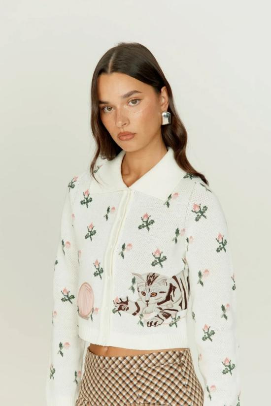  하우스오브써니 가디건 하우스 오브 써니 타임 투 플레이 카디건 밀크