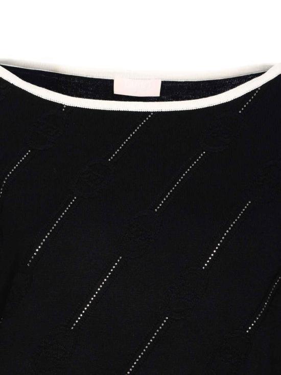 25FW 리우조 반팔 티셔츠 TF5206MS63L03N66 Black - LIU JO