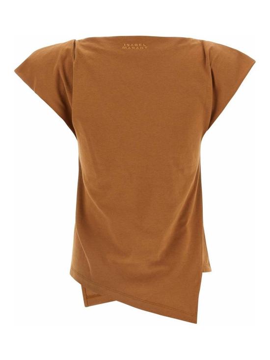  이자벨마랑 반팔 티셔츠 TS0097FAA1N41I50CA Brown - ISABEL MARANT