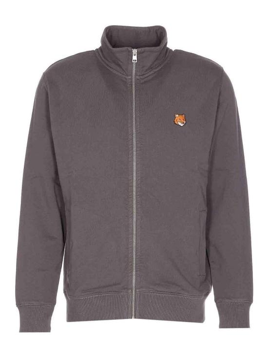 25FW 메종키츠네 폭스 헤드 지퍼 레귤러 스웨트셔츠 PM02134KM0340P180 Grey