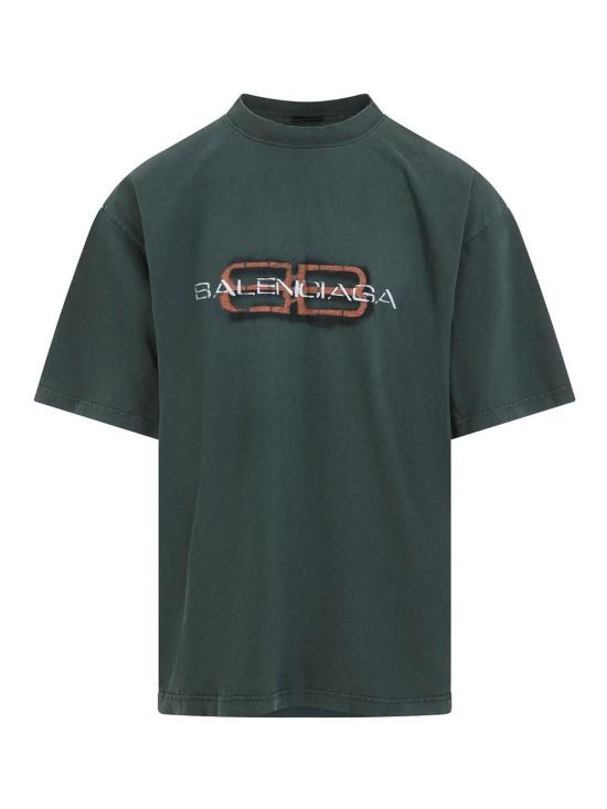 25FW 발렌시아가 반팔 티셔츠 764235TTVD63004 Dark Green