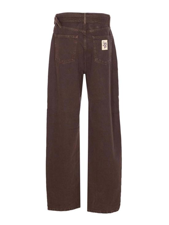 25FW 리우조 스트레이트 팬츠 MF5298T115A90915 Brown - LIU JO