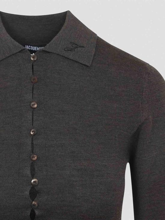  자크뮈스 폴로 티셔츠 POW00806AK00145880 Dark Brown - JACQUEMUS
