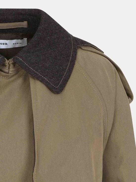  까르벵 트렌치 코트 6252K21014OCHRE Brown - CARVEN