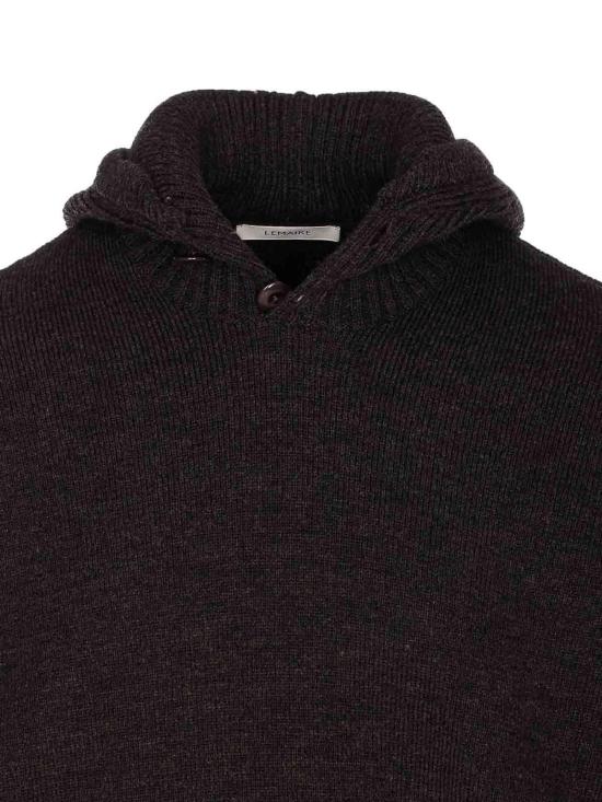  르메르 버튼 후드 스웨터  TO1475LK1028BR507 Brown - LEMAIRE