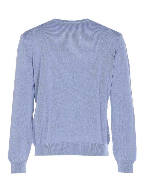 25FW 메종키츠네 폭스 헤드 메리노 레귤러 스웨터 PM00801KT11810331 Purple - MAISON KITSUNE