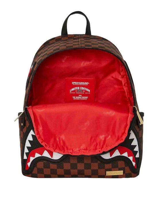 26FW 스프레이그라운드 백팩 B7833SAWTOOTHSHARKSINPARIS Brown - SPRAYGROUND