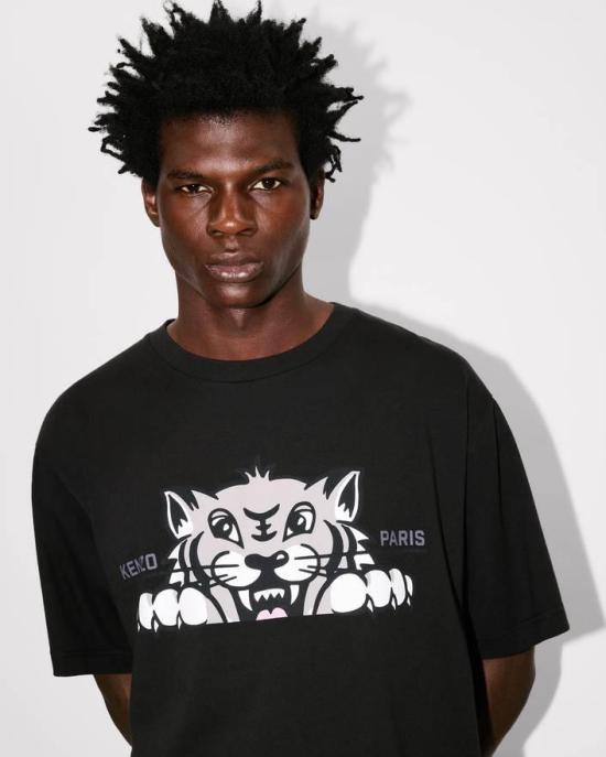 25FW 겐조 반팔 티셔츠 FF65TS4514SG 99J Black - KENZO