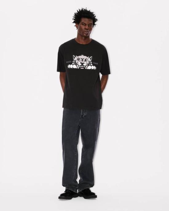 25FW 겐조 반팔 티셔츠 FF65TS4514SG 99J Black - KENZO