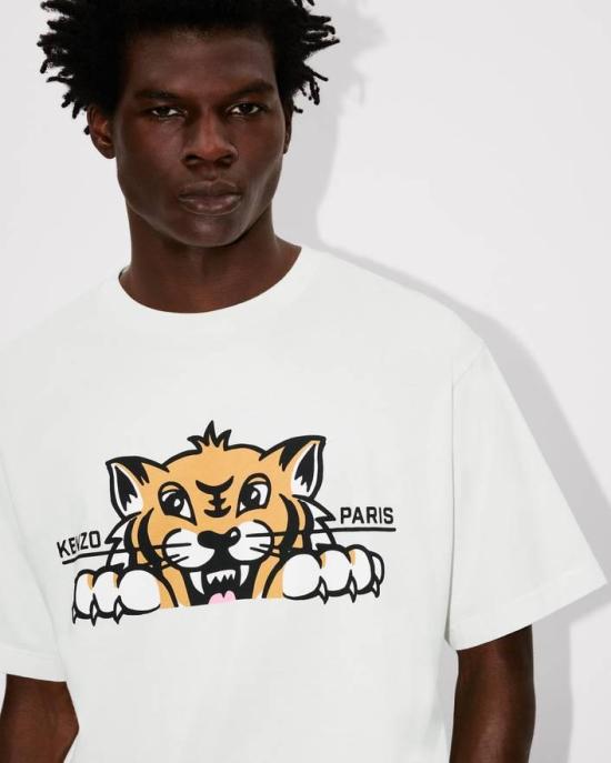 25FW 겐조 반팔 티셔츠 FF65TS4514SG 02 Beige - KENZO