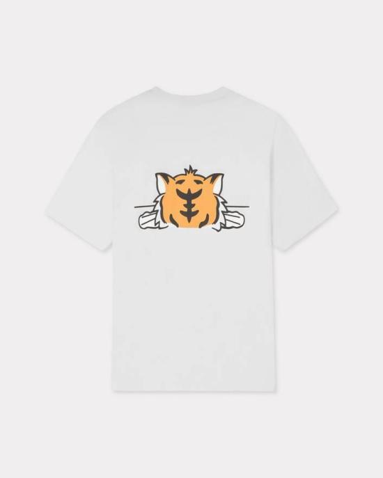 25FW 겐조 반팔 티셔츠 FF65TS4514SG 02 Beige - KENZO