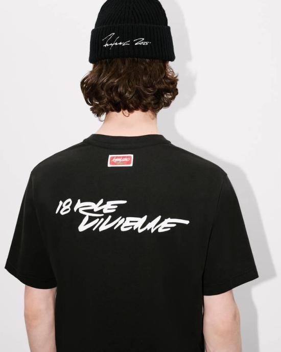 25FW 겐조 반팔 티셔츠 FF65TS2654SG 99J Black - KENZO