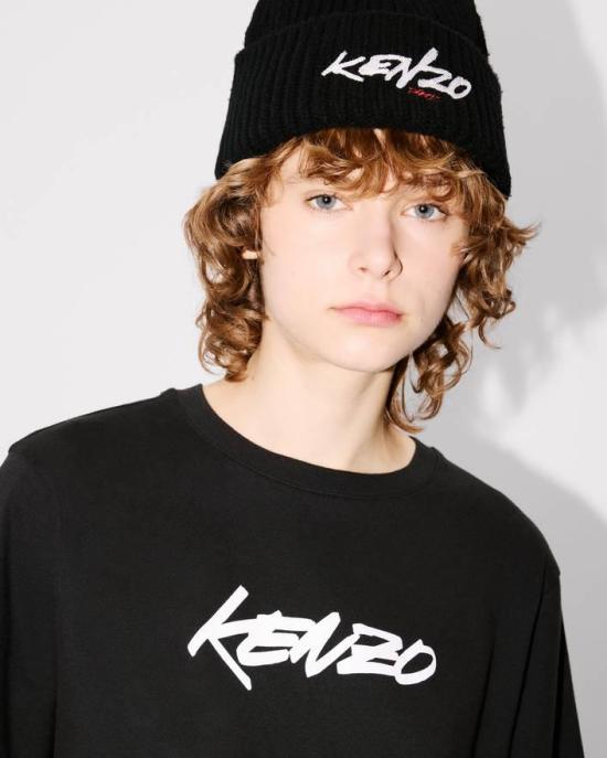 25FW 겐조 반팔 티셔츠 FF62TS5544SG 99J Black - KENZO