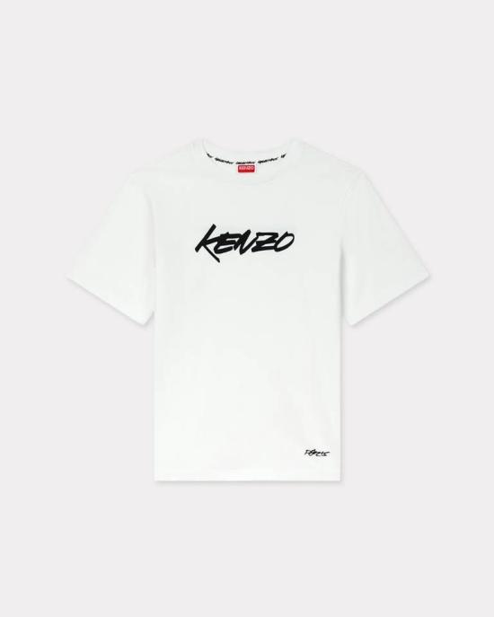 25FW 겐조 반팔 티셔츠 FF62TS5544SG 02 Offwhite