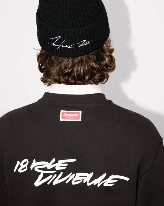 25FW 겐조 긴팔 티셔츠 FF65SW2524MC 99J Black - KENZO