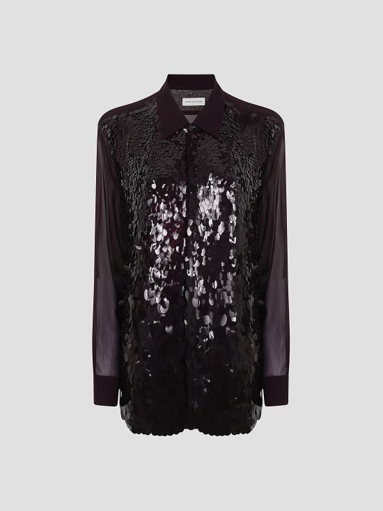 25FW 드리스 반 노튼 셔츠 207582313 358 BURGUNDY