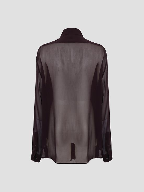 25FW 드리스 반 노튼 셔츠 207582313 358 BURGUNDY - DRIES VAN NOTEN