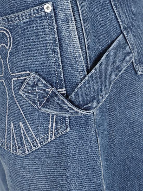 25FW JW앤더슨 트위스트 워크웨어 진 DT0102PG1735 804 LIGHT BLUE - JW ANDERSON