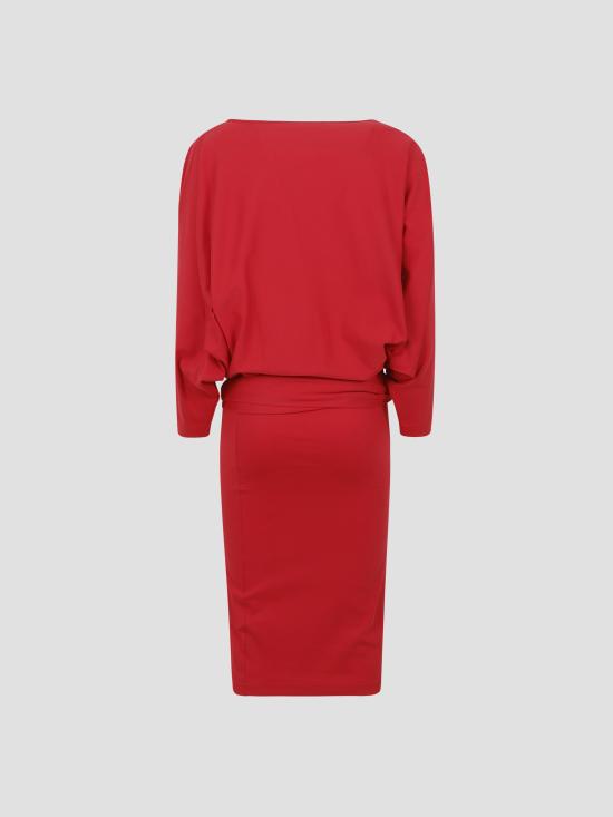 25FW LAMIA LAGHA 미디 원피스 01DR01RD RED - LAMIA LAGHA