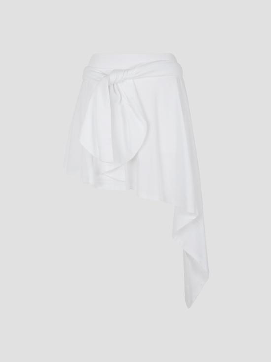 25FW LAMIA LAGHA 미디 스커트 01SK01WH WHITE