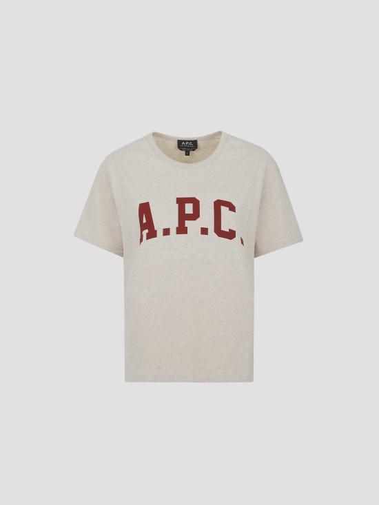 25FW 아페쎄 반팔 티셔츠 COHBQF26554 APG ECRU CHINE ROUGE