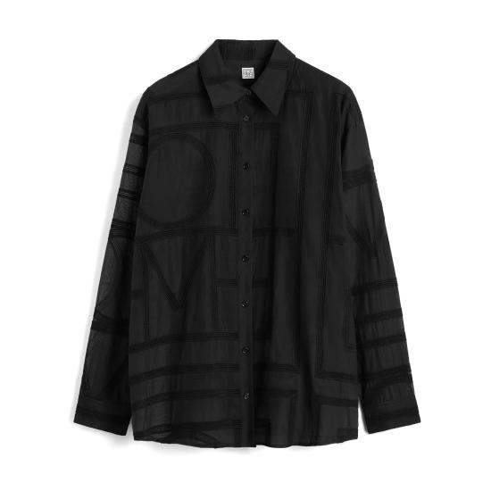 25FW 토템 셔츠 253WRT0480FB0441 001 BLACK