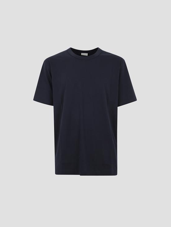 25FW 드리스 반 노튼 반팔 티셔츠 211012600 509 NAVY