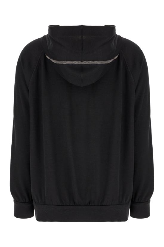25FW 브루넬로 쿠치넬리 후드 티셔츠 MD828SM606 C9185 NERO FEATHER - BRUNELLO CUCINELLI