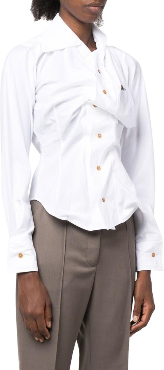 24FW 비비안웨스트우드 셔츠 1501000CW009QA401 WHITE - VIVIENNE WESTWOOD