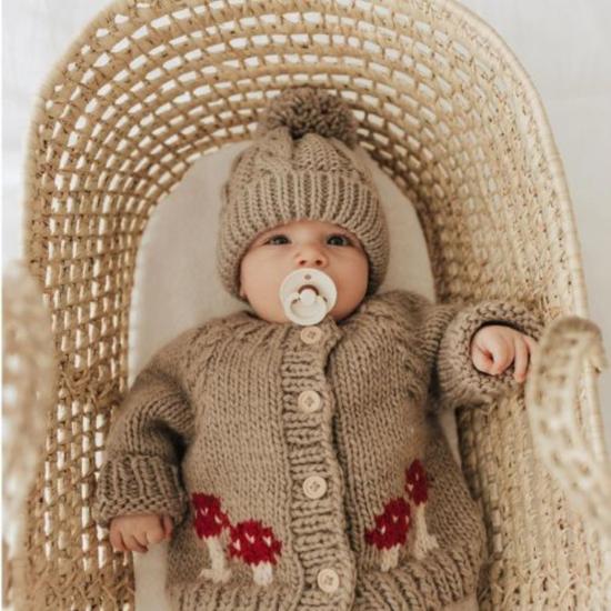  [키즈] Huggalugs 풀오버 키즈 허갈루그스 머쉬룸 페블 카디건 - OTHER BRANDS