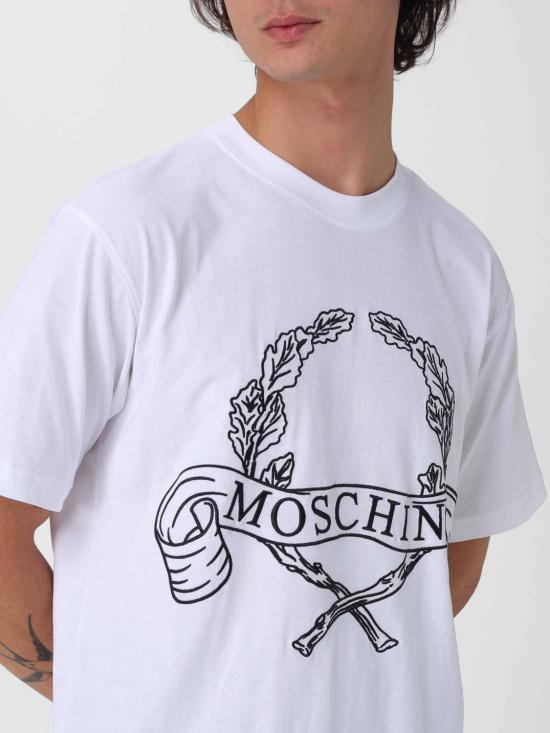 25FW 모스키노 반팔 티셔츠 07225241 1001 White - MOSCHINO