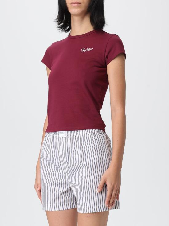 25FW 디 아티코 반팔 티셔츠 251WCT00357JJJ025AA 114 Burgundy - THE ATTICO