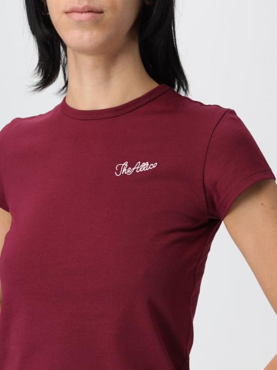 25FW 디 아티코 반팔 티셔츠 251WCT00357JJJ025AA 114 Burgundy - THE ATTICO