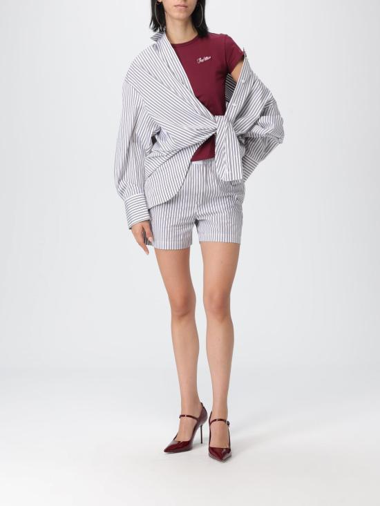 25FW 디 아티코 반팔 티셔츠 251WCT00357JJJ025AA 114 Burgundy - THE ATTICO